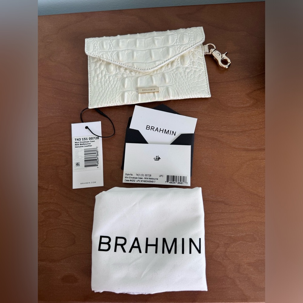 Brahmin Mini Envelope Case Milk